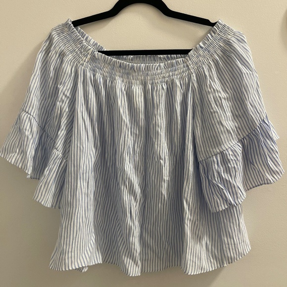 H&M Off-the-shoulder Shirt - Picture 1 of 3